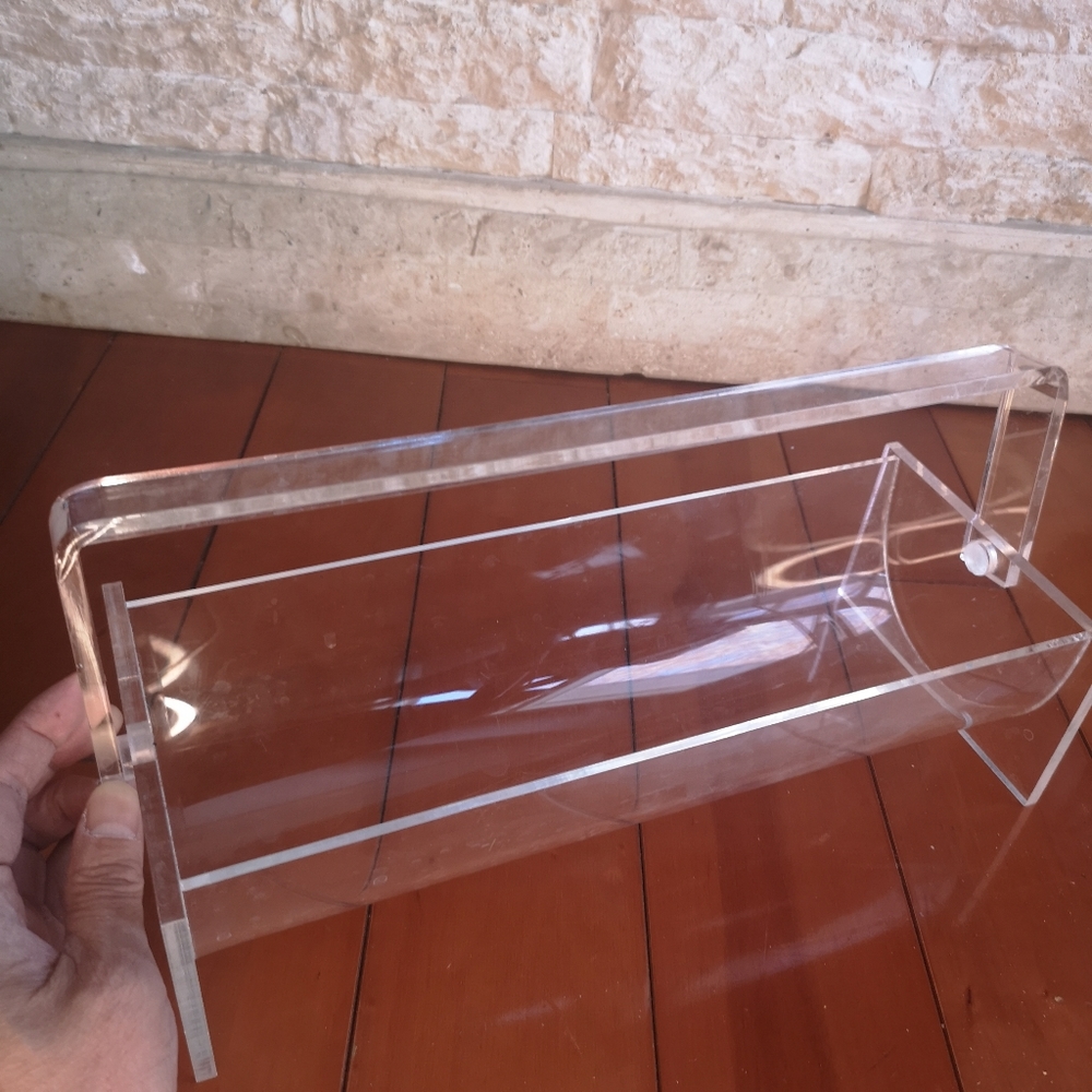 3 for$15 Clear Acrylic Bagel 5" x 12" Cradle / Biscuits Stand Serving Tray With
